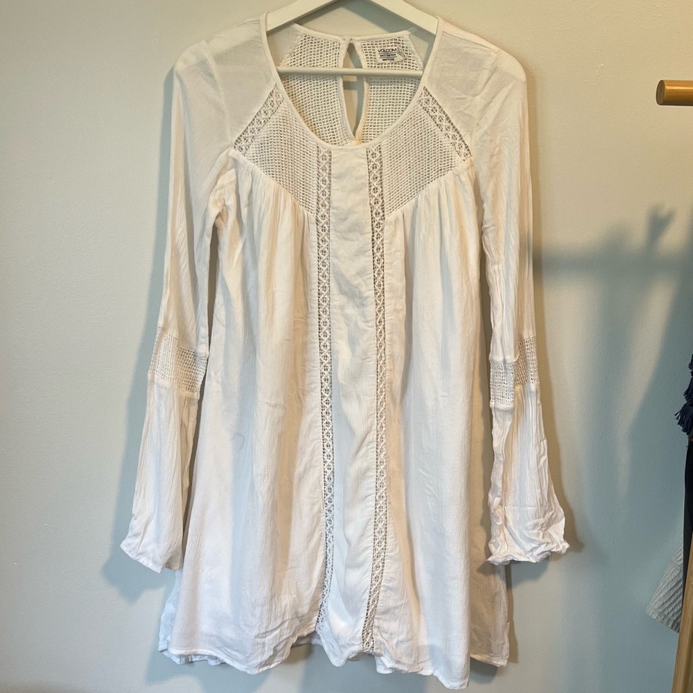 Volcom White Bohemian Style Flowy Dress